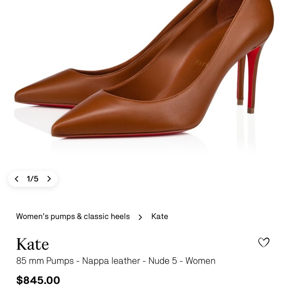 ‼️BRAND NEW‼️ Christian Louboutin Kate 85 mm Pumps - Nappa Brown Leather